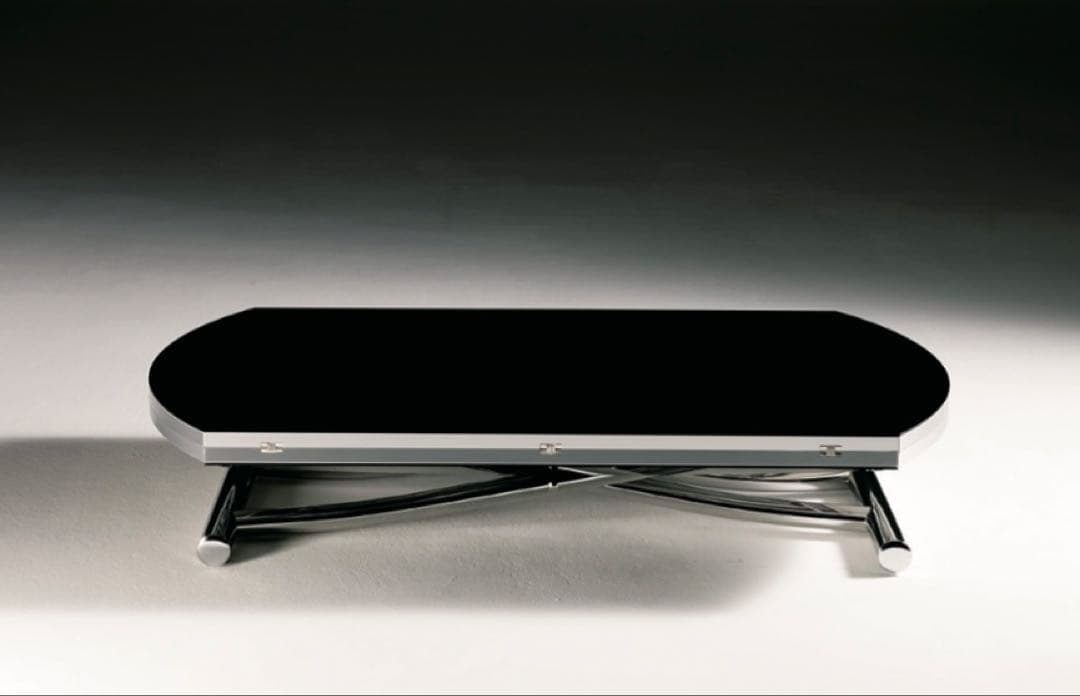 OZZIOITALIA 伸長式 テーブル T-113 黒｜ガラス板｜発送3月予定