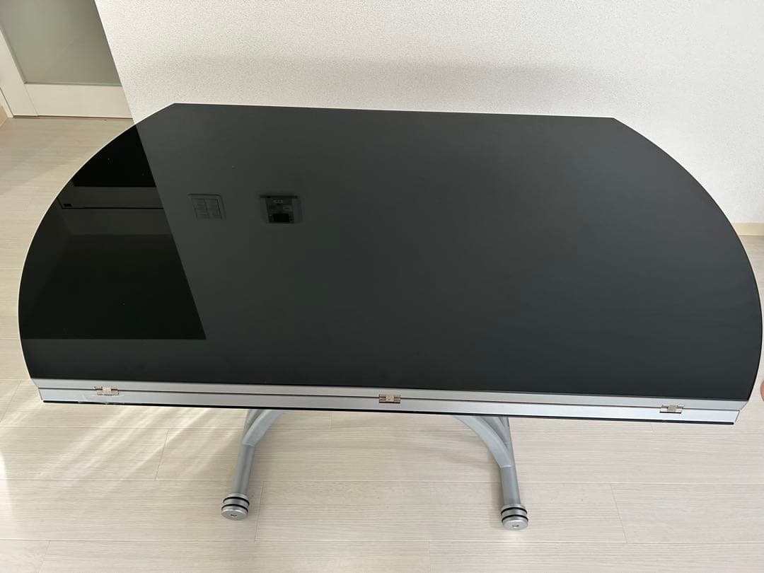 OZZIOITALIA 伸長式 テーブル T-113 黒｜ガラス板｜発送3月予定