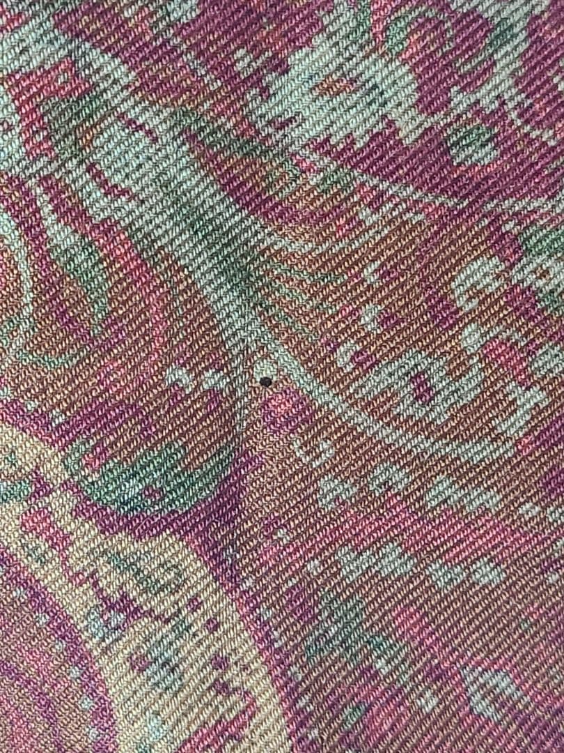 値下げ♪ETRO ペイズリー柄 シルク ウール ストール ショール 大判