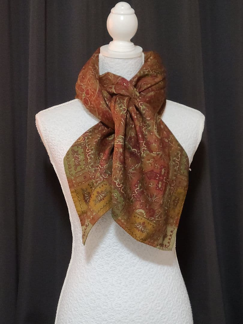値下げ♪ETRO ペイズリー柄 シルク ウール ストール ショール 大判