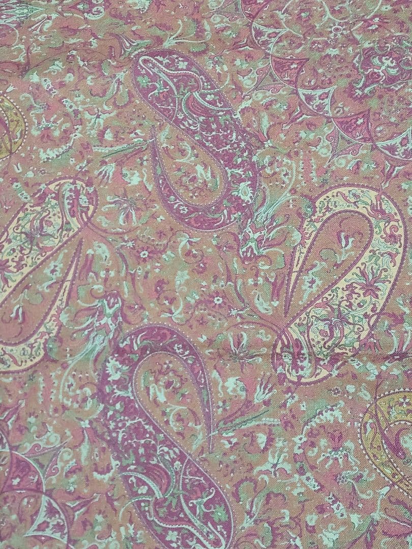 値下げ♪ETRO ペイズリー柄 シルク ウール ストール ショール 大判