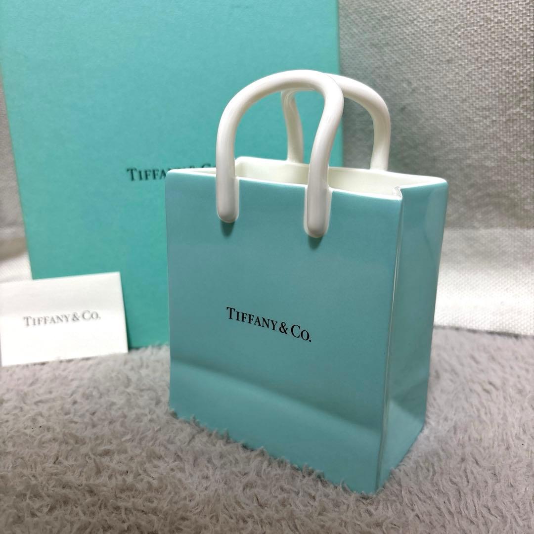 ティファニー ショッピングバッグ型 陶器 オーナメント