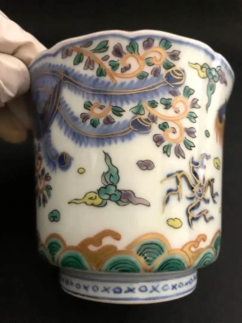 骨董品　成化年製　当時物　手描き　湯呑　茶盃