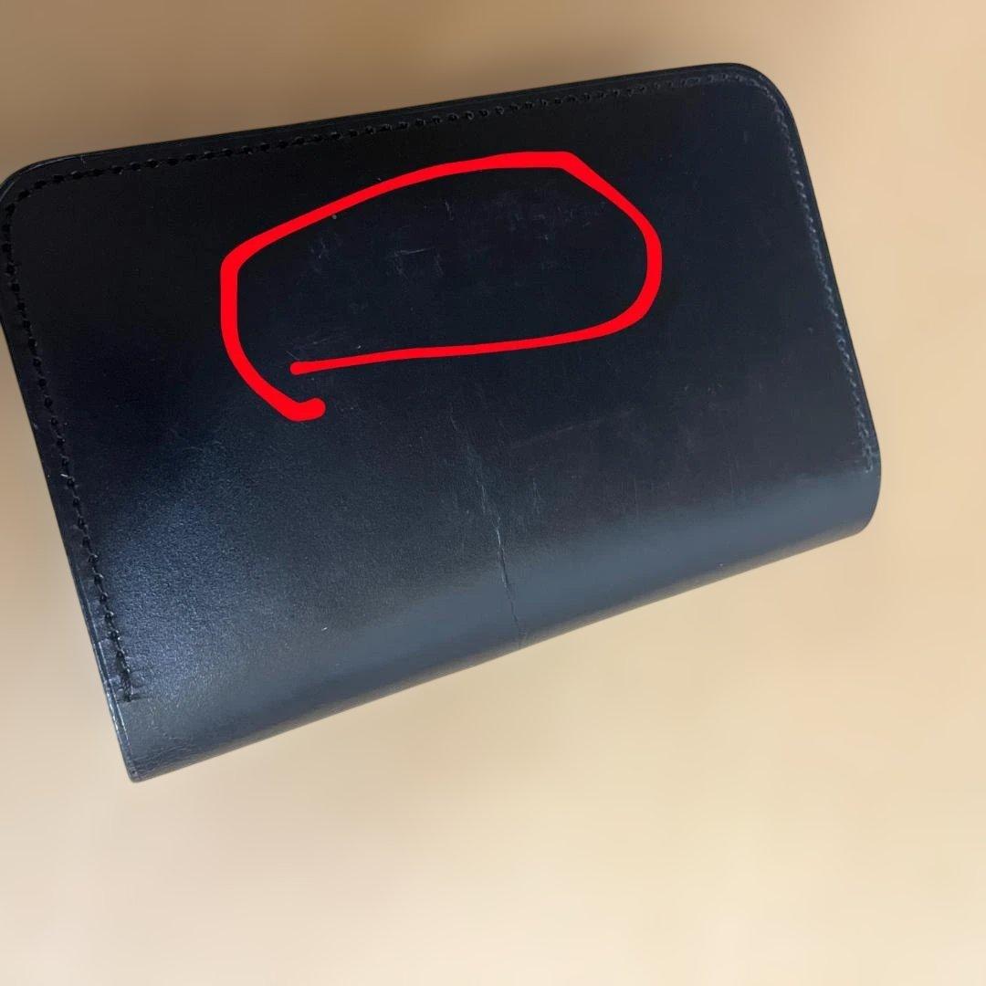 DIGAWEL 黒 レザー 二つ折り財布 ファスナー付き