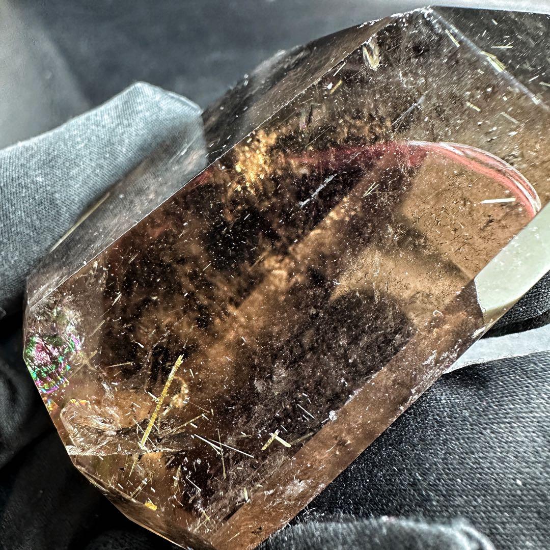 高級品❗️虹入り☆スモーキーゴールドルチル タイチンルチルフリーフォームA1211