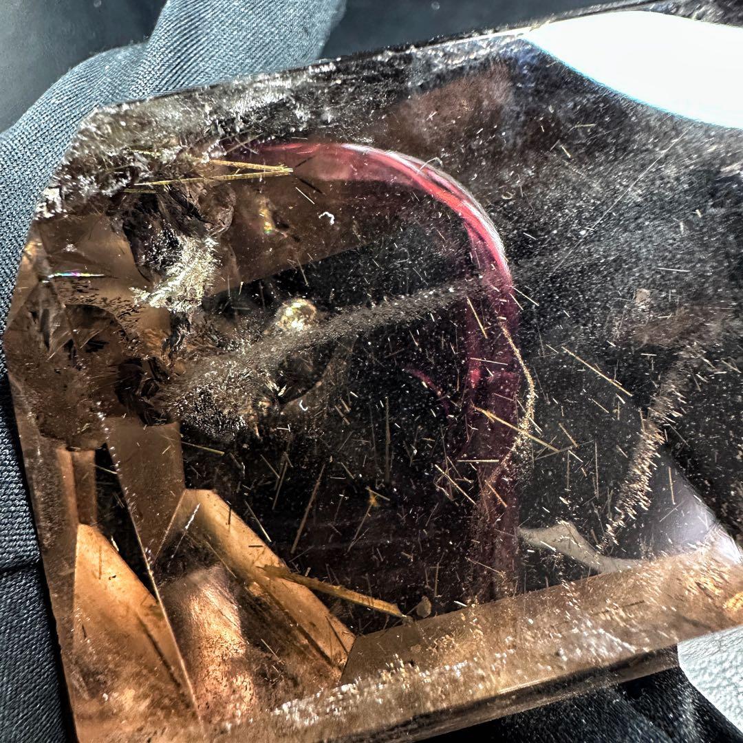 高級品❗️虹入り☆スモーキーゴールドルチル タイチンルチルフリーフォームA1211