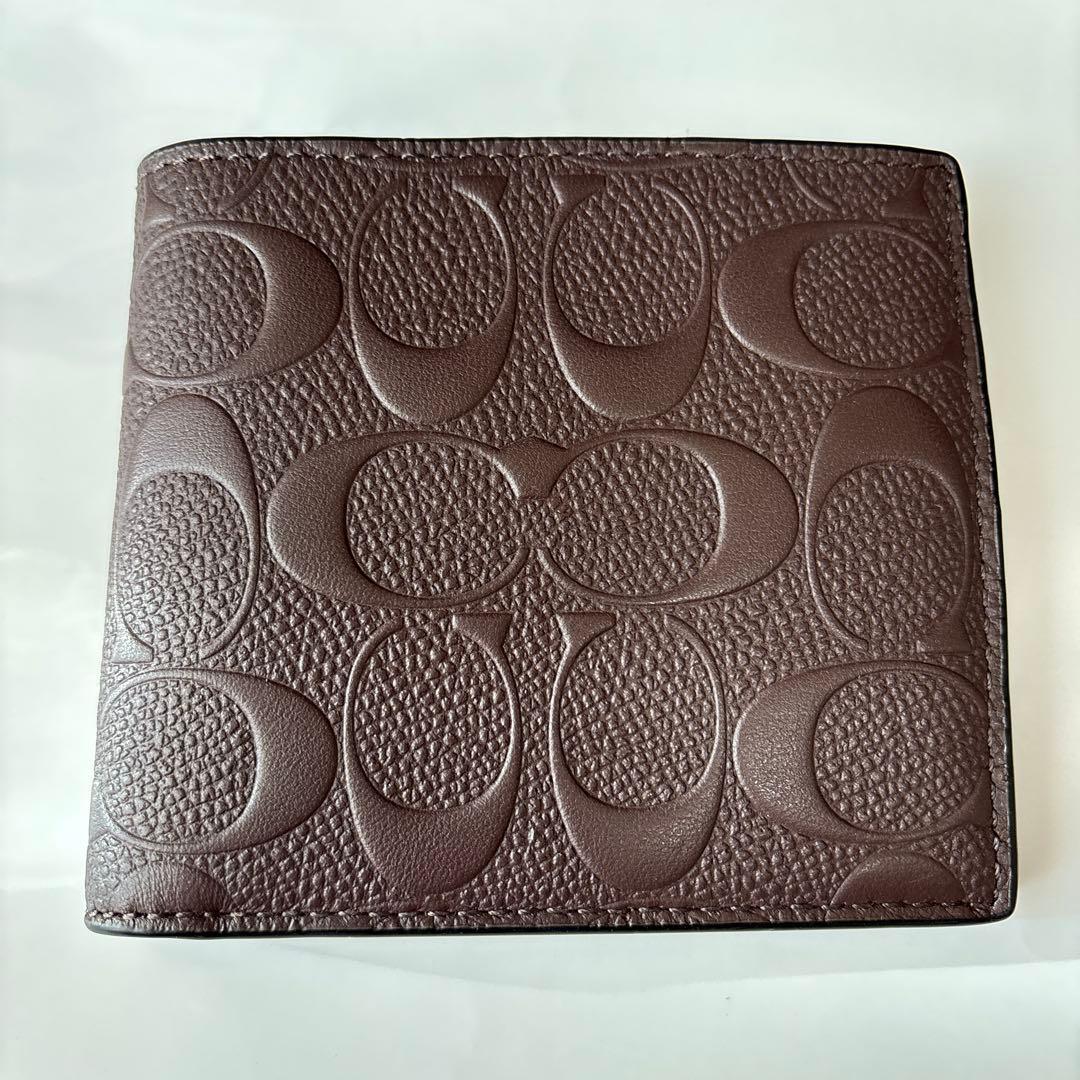 新品　アメリカ　コーチ　ショップ　購入　紳士　折財布