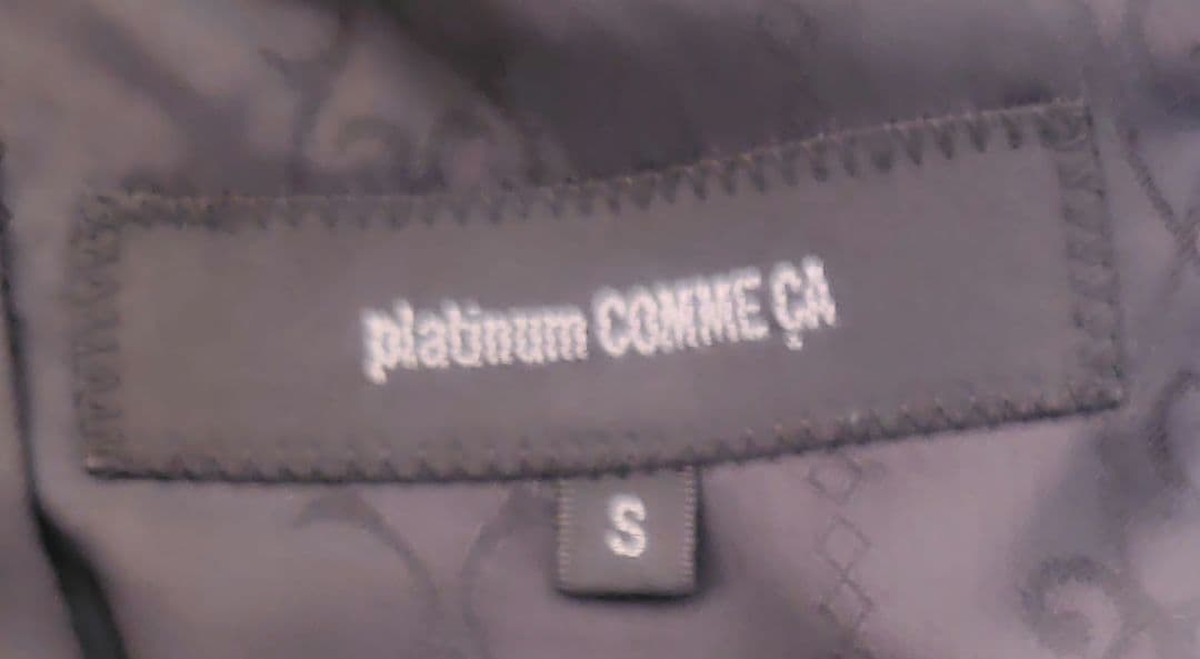 【platinum COMME CA】アンゴラコート(ブラック・Ｓ)