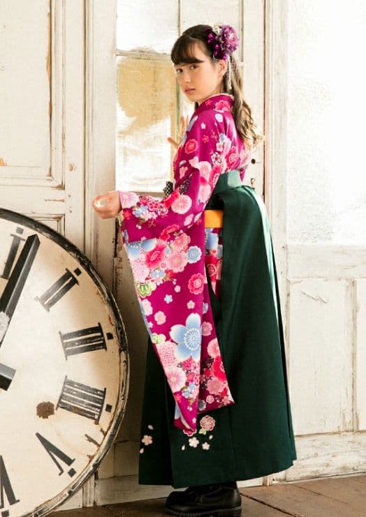 【えりりん☆】アリサナ 袴セット 髪飾り付き160 卒業式 　簡単着付け