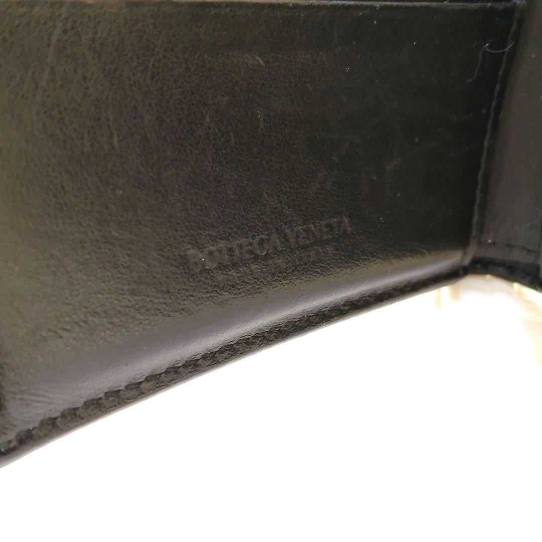 ボッテガヴェネタ カセット 二つ折り 財布 レザー 黒 伊製