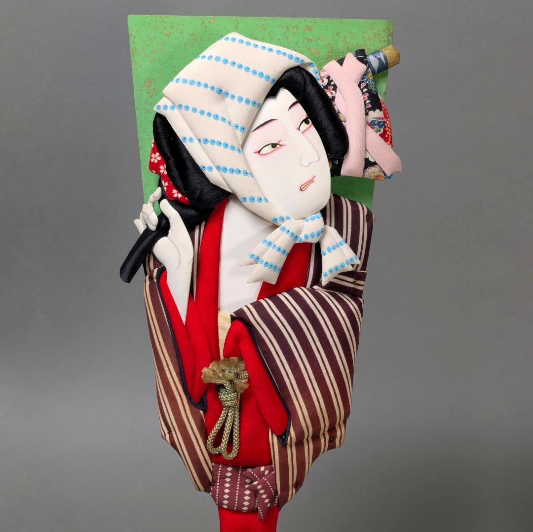 押絵羽子板　琴山？　当時物　アンティーク　昭和レトロ　日本人形　正月飾り　a