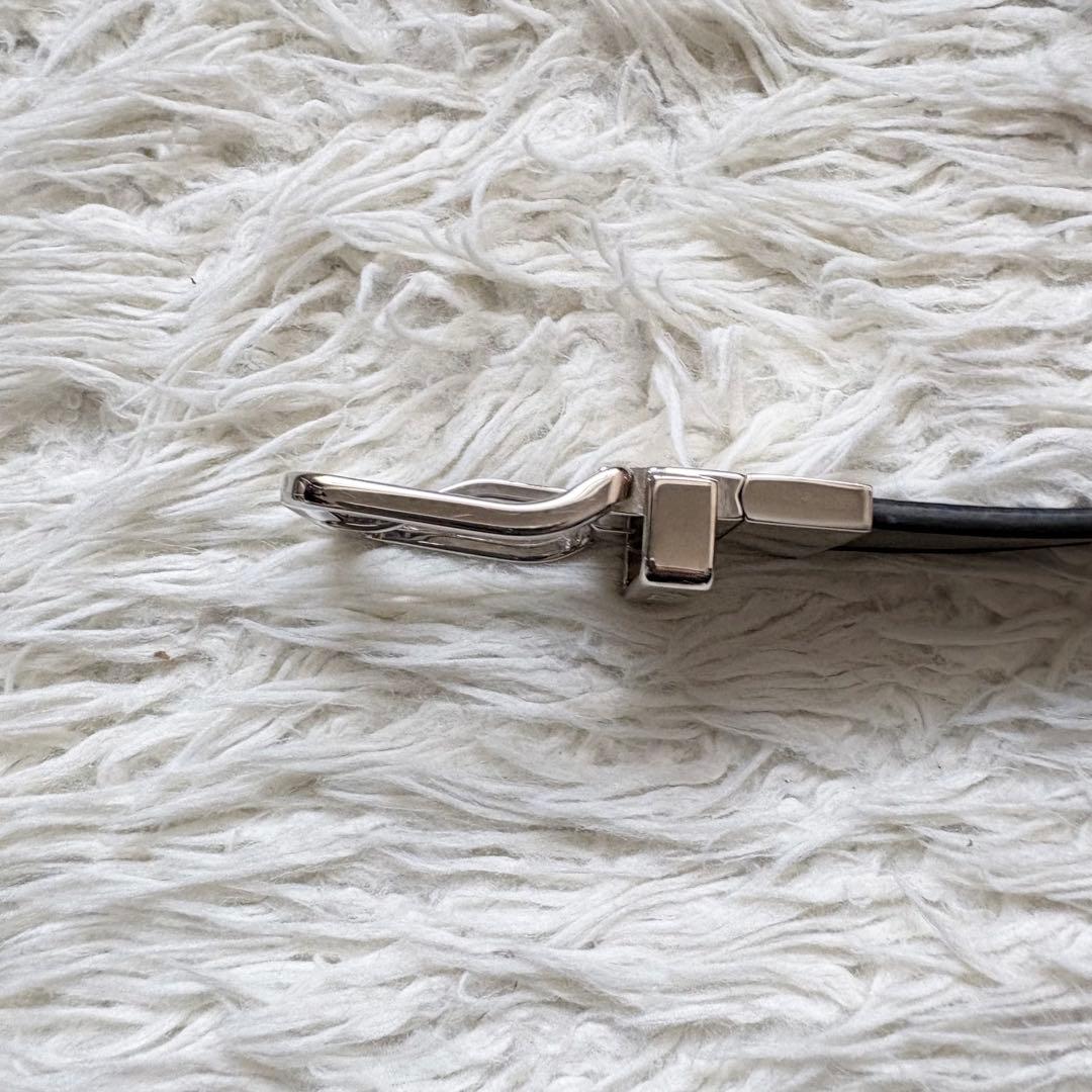 美品　DIOR リバーシブル　ネイビー　ブラック　レザー 回転式ベルト　イタリア