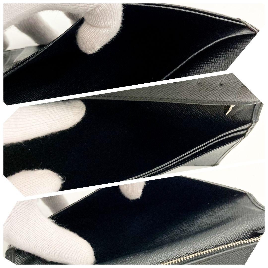 正規品 ルイヴィトン エピ ポルトフォイユ ブラザ ノワール 二つ折り 長財布