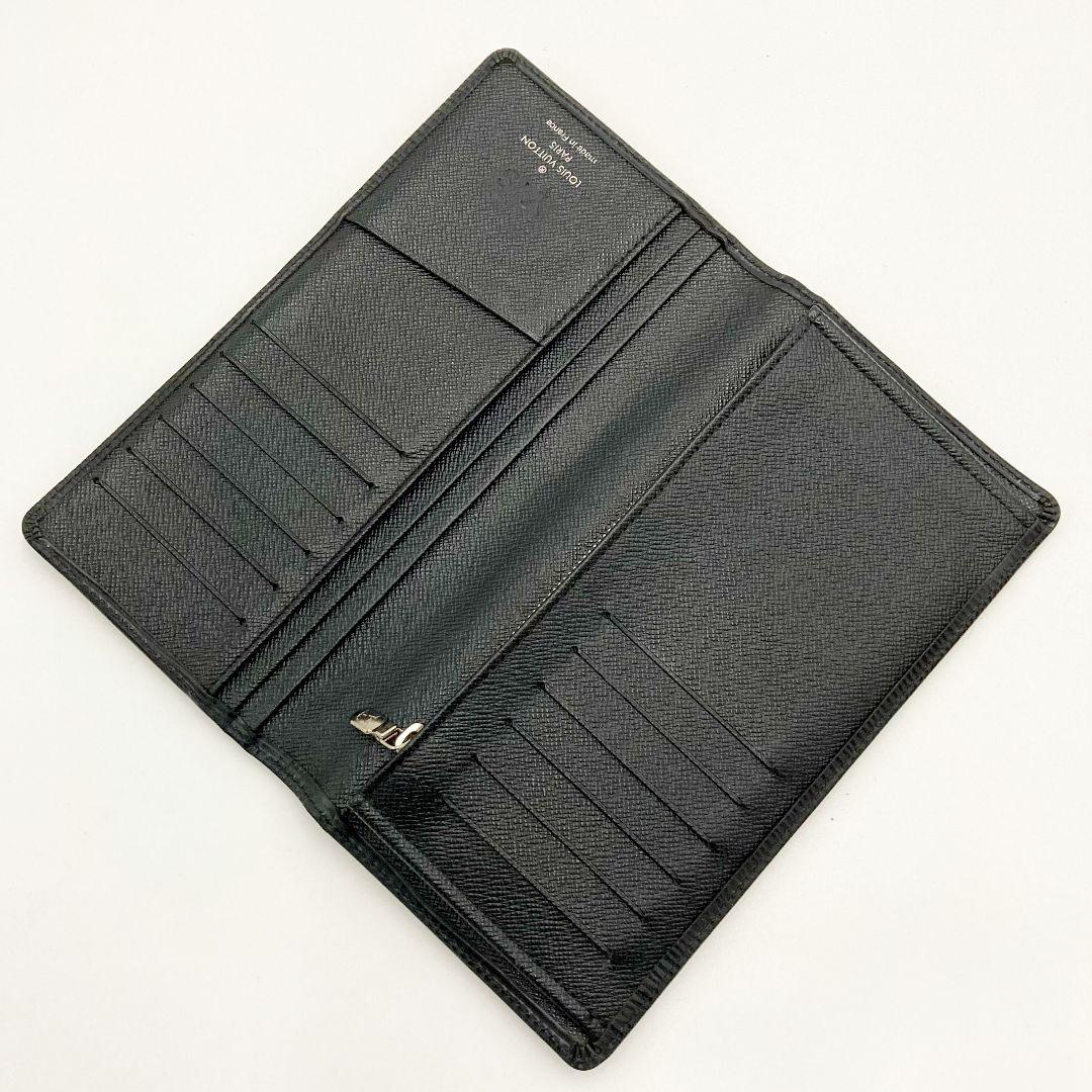 正規品 ルイヴィトン エピ ポルトフォイユ ブラザ ノワール 二つ折り 長財布