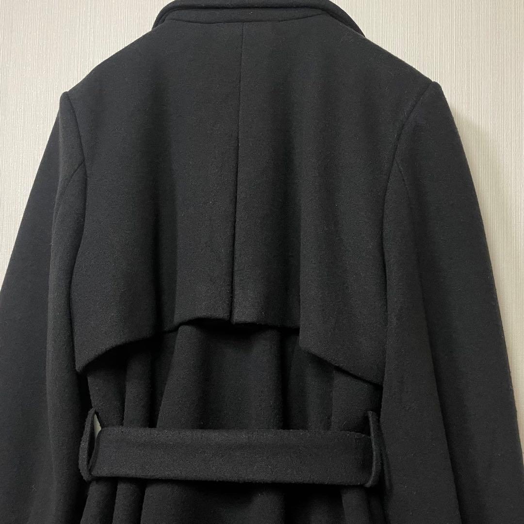 dazzlin 2WAYカラーレディロングコート 黒 M ベルト付