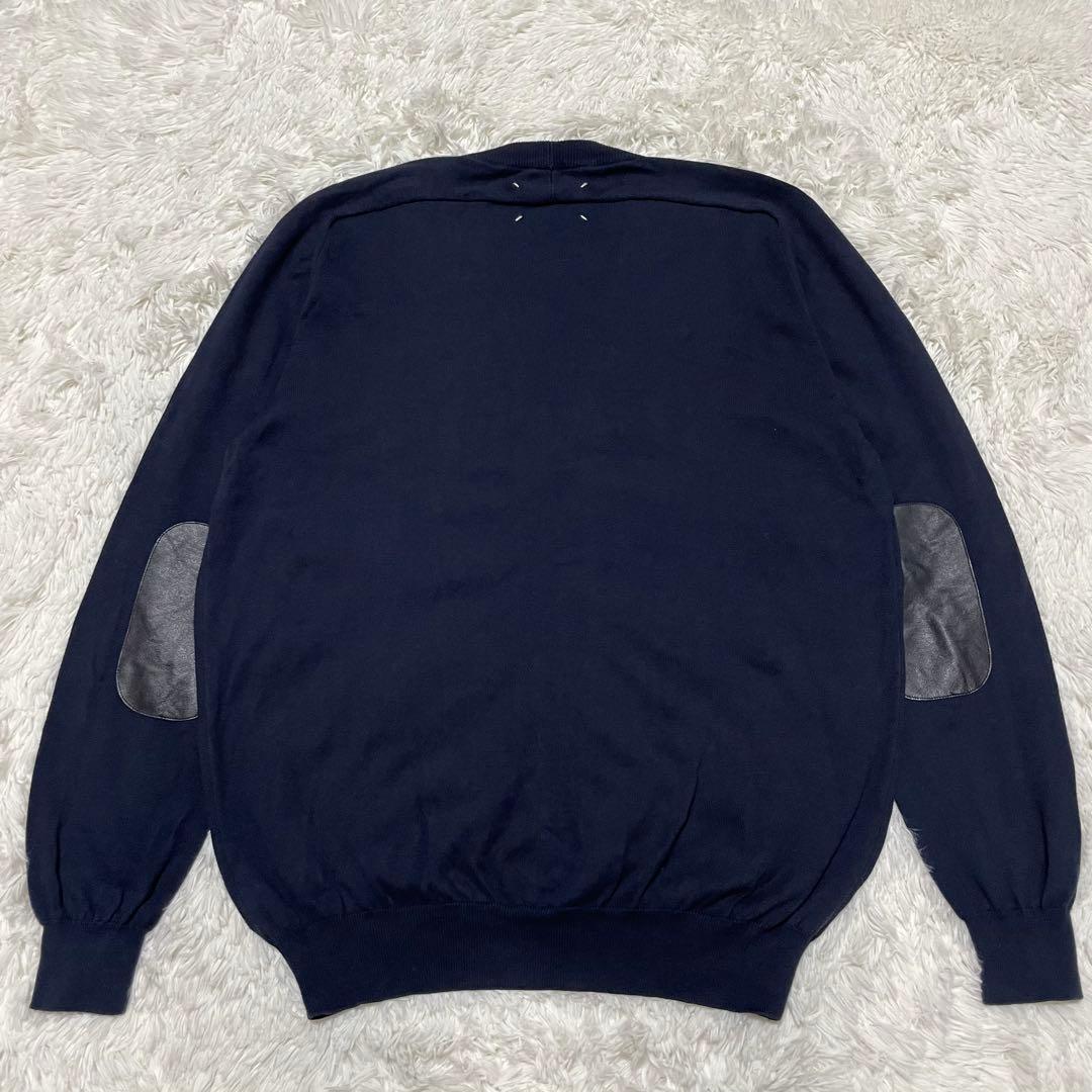 2011SS ハンマースリーブ エルボーパッチ カーディガン ネイビー XL