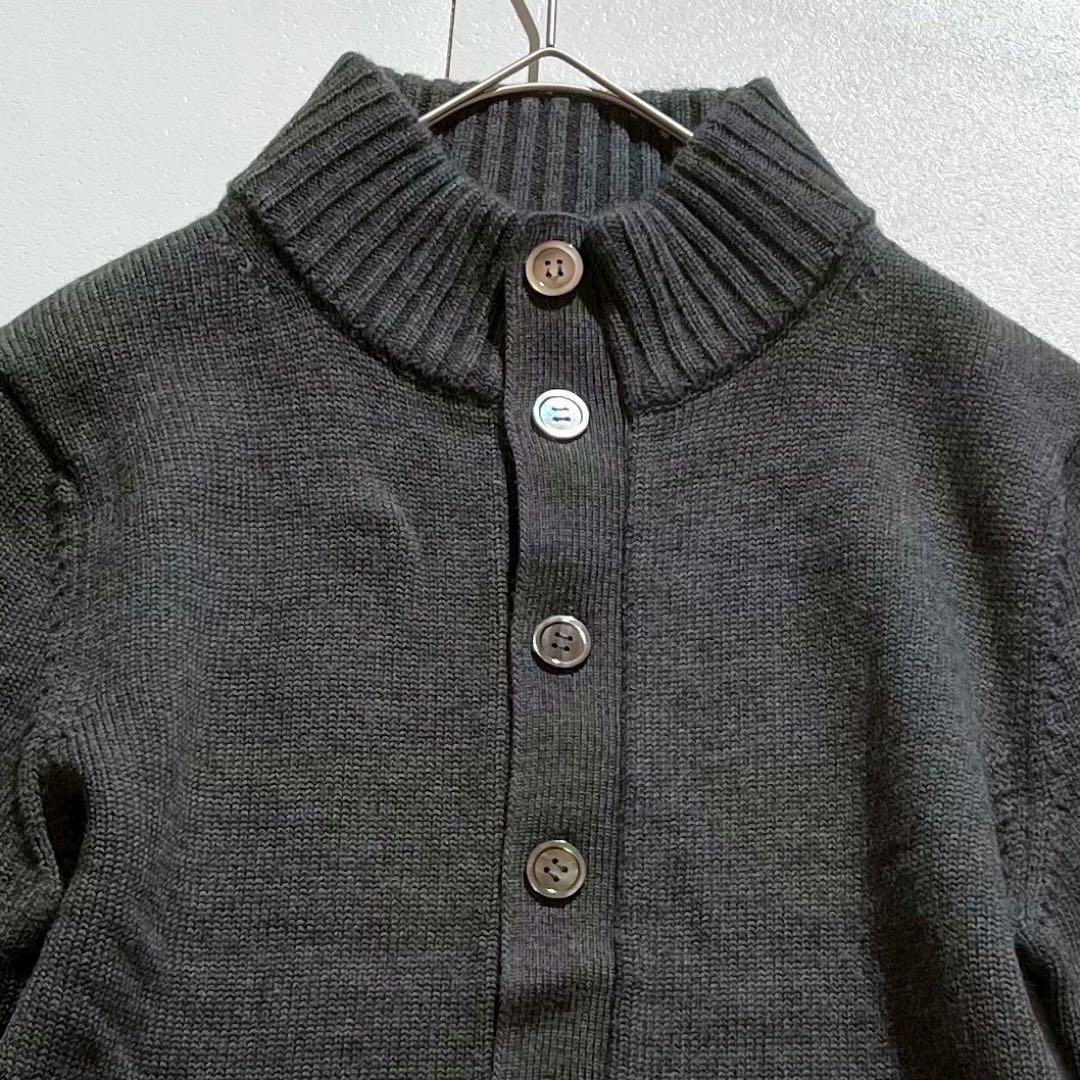 【美品】134 kamakura スタンドカラーカーディガン Lサイズ ウール