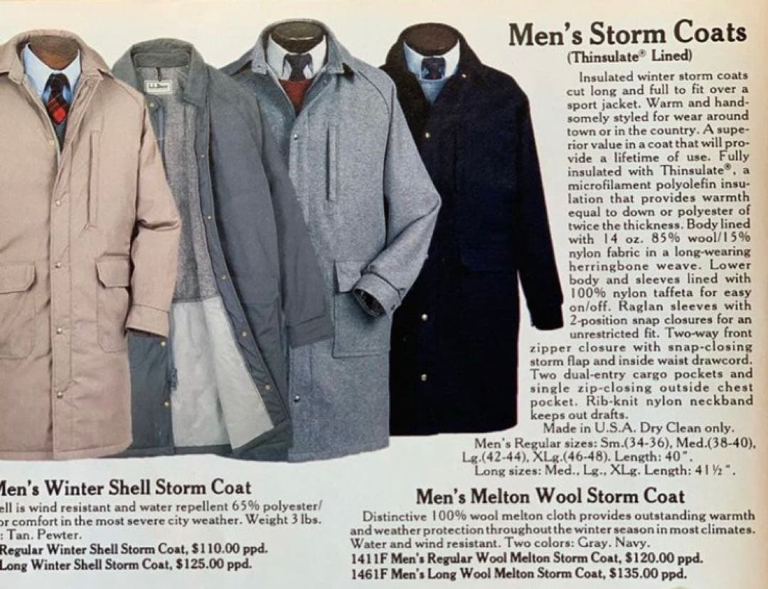 希少80s USA製 L.L.Bean ストームコート L 美品 エルエルビーン