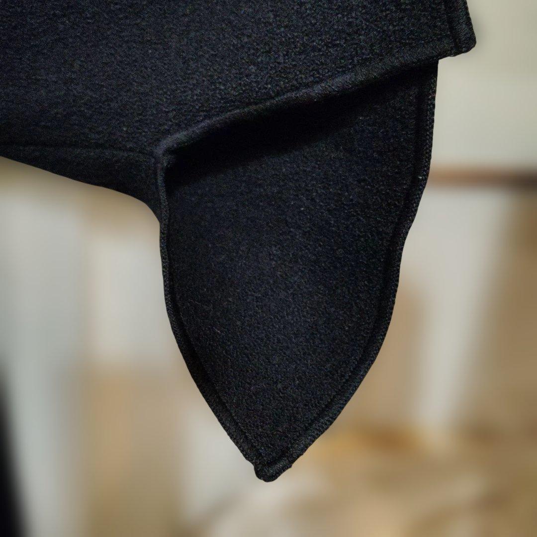 FENDI　Aラインウールロングコート　黒