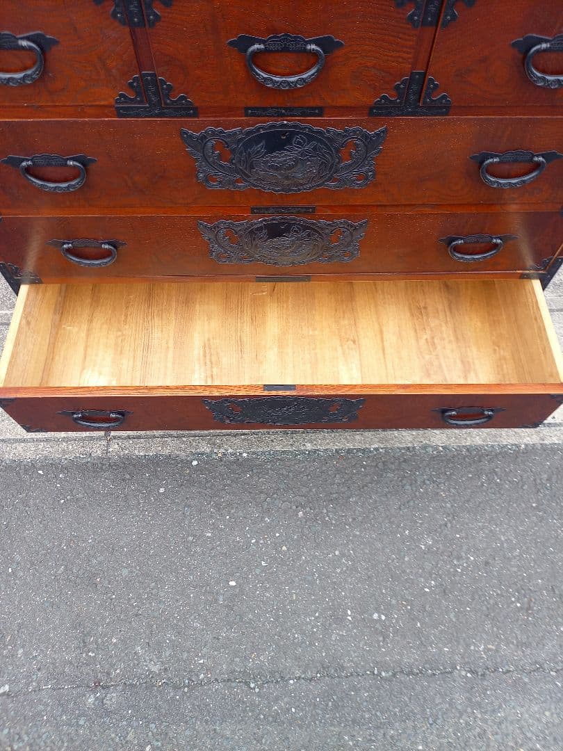 美品　仙臺箪笥　最高級　五段箪笥　鍵付き