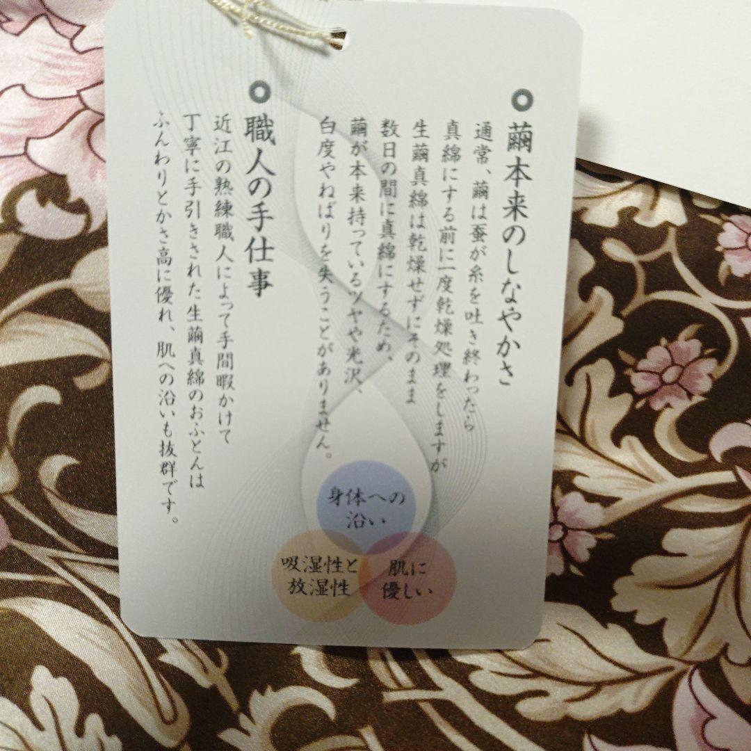 V&Ì 真綿肌掛けふとん 近江手引き生繭真綿 絹100％