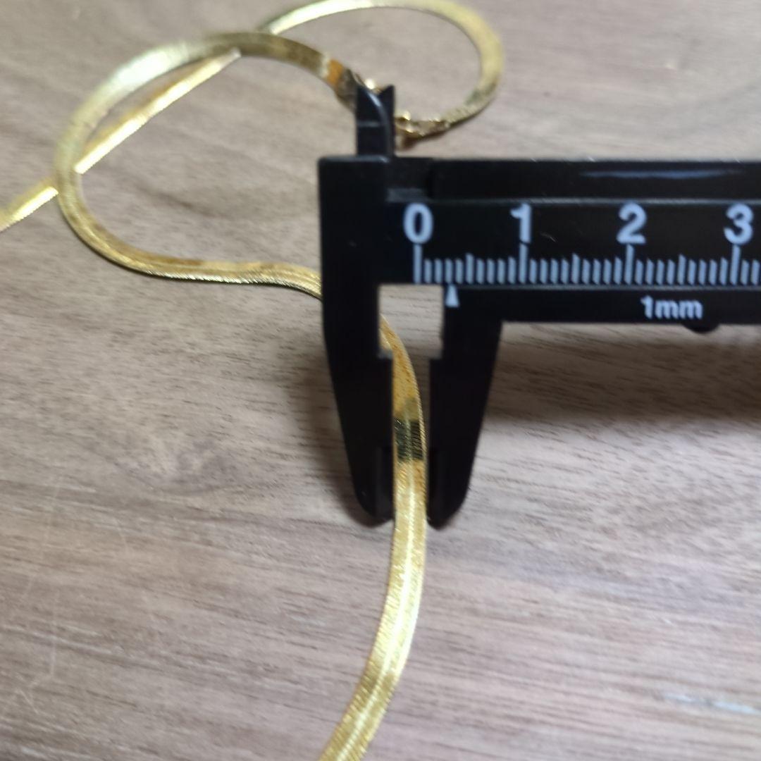 シルバーネックレス 925 フラットスネークチェーン 約51cm