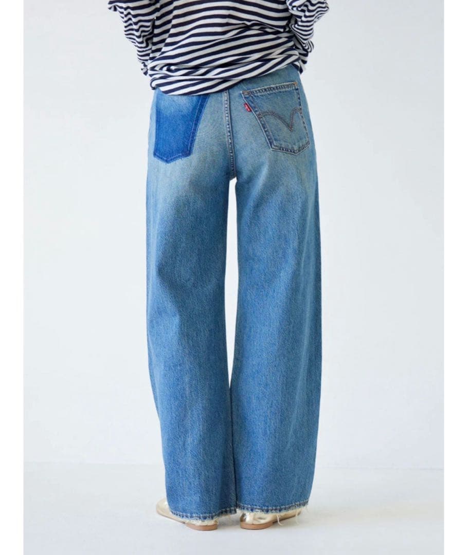 Ungrid Levi's別注RIBCAGE ＷIDE LEGデニム24インチ