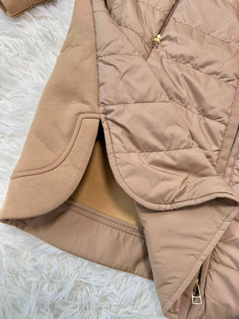 m's gracy コート　中綿　切り替え　キルティング　ベージュ　2024AW