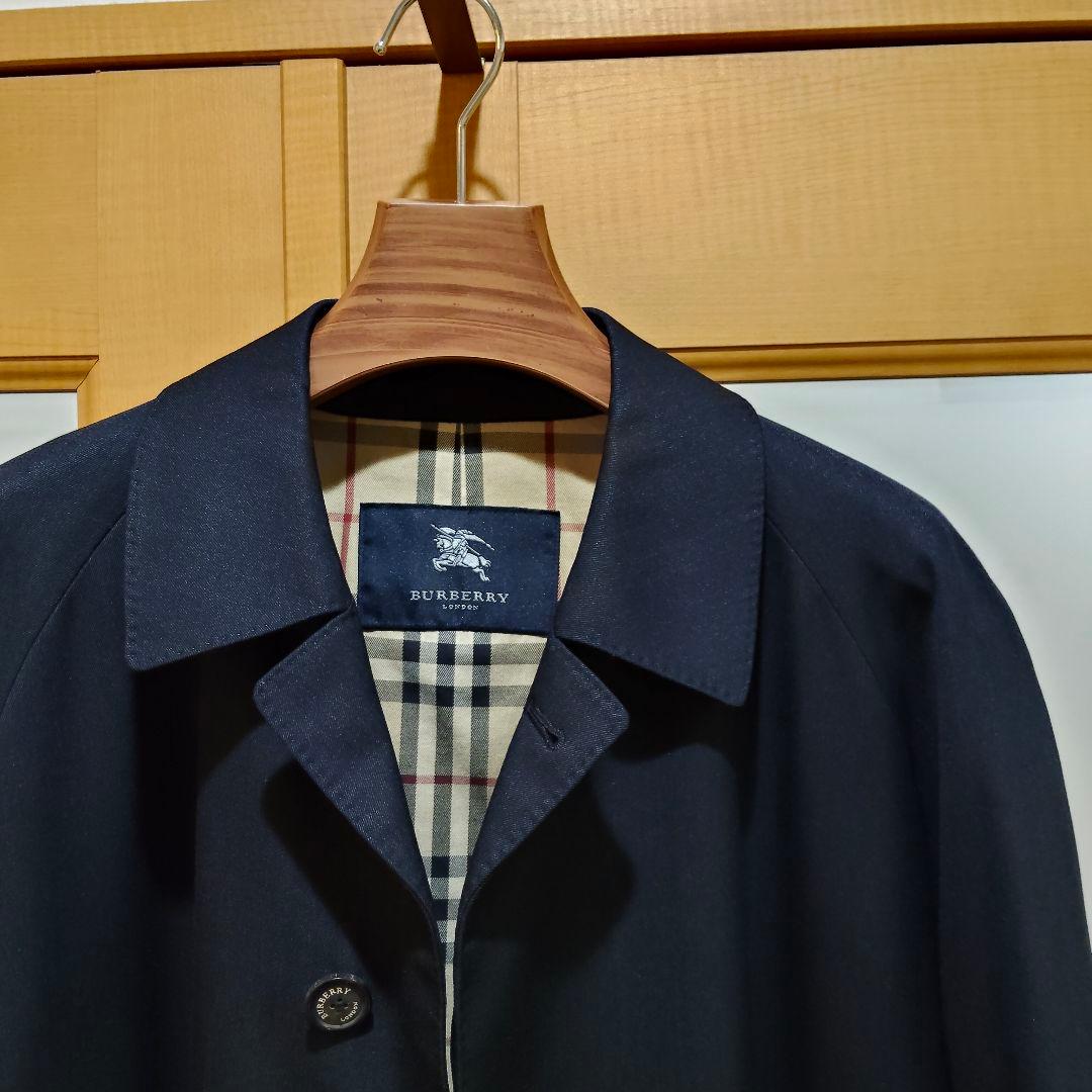 美品 バーバリー ロンドン カシミヤ シルク ステンカラーコート