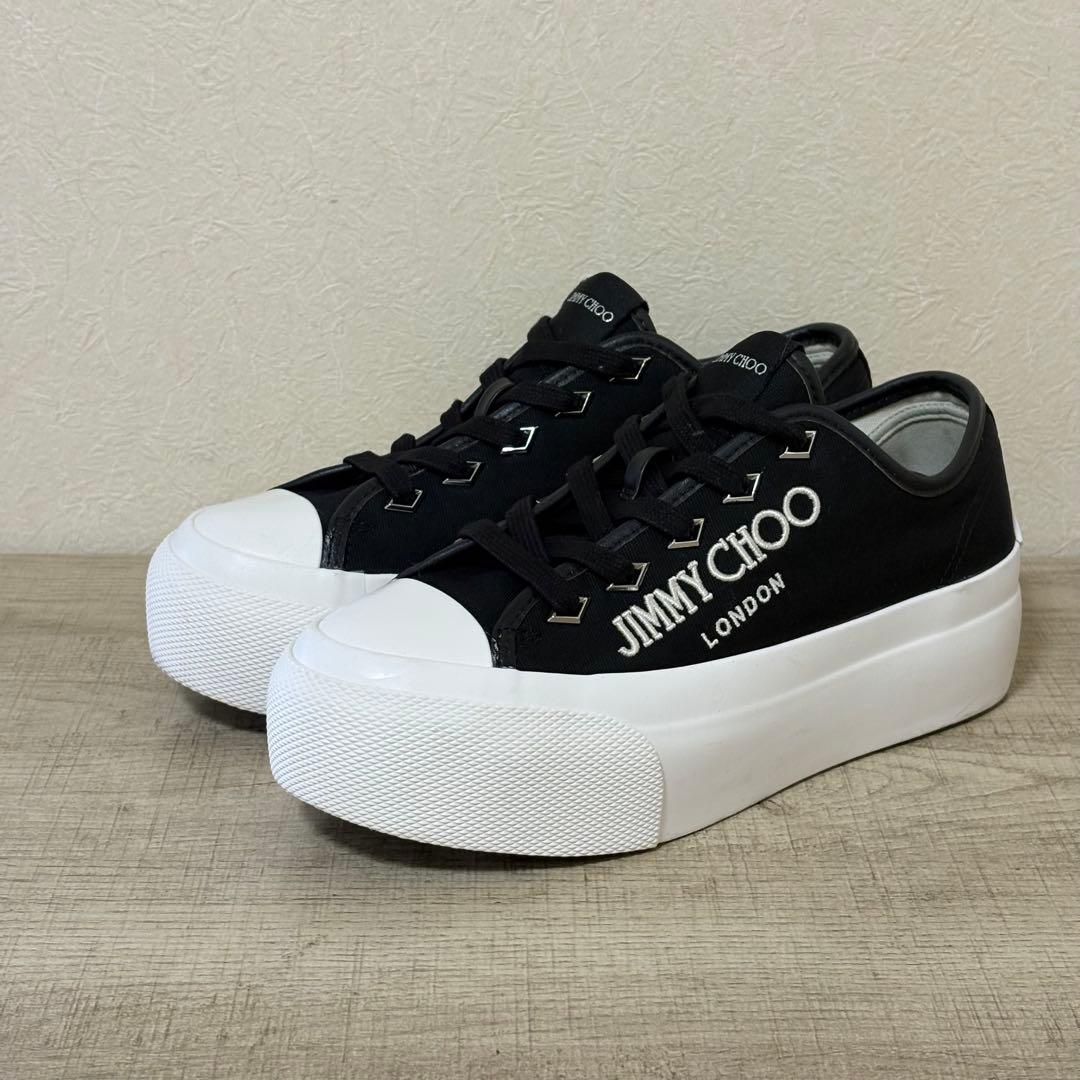 JIMMY CHOO PALMA MAXI 厚底 スニーカー 23cm ブラック