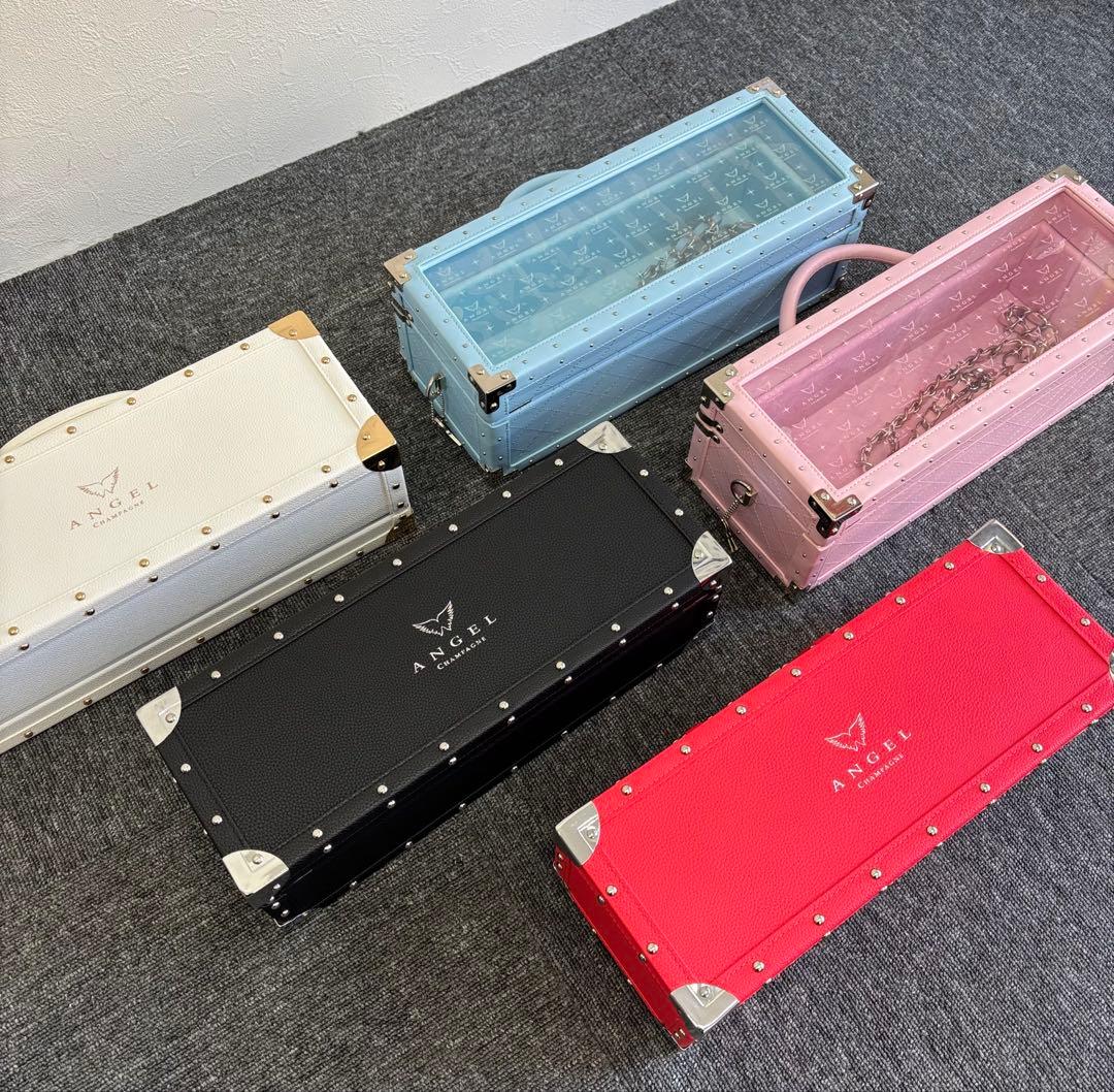 ANGEL エンジェル シャンパンボトルケース 5色セット 空瓶2本付き