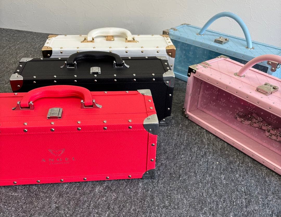 ANGEL エンジェル シャンパンボトルケース 5色セット 空瓶2本付き