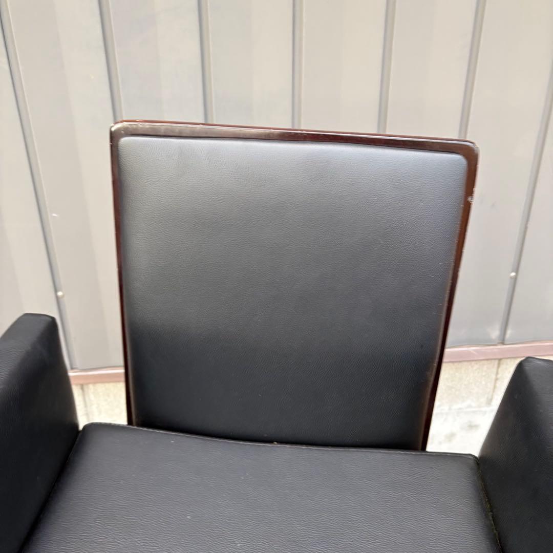 ③ 北欧レトロ 木製フレーム カウンターチェア バーチェア 古家具 ビンテージ