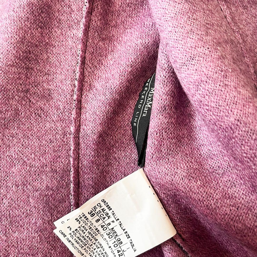 専用MaxMara ダブルフェイス コート 千鳥格子 ウール ピンク 42