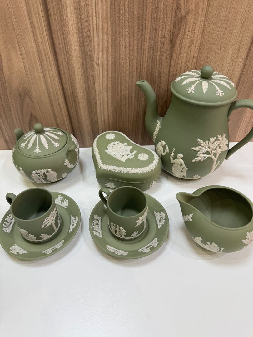 【希少】　ウエッジウッド　ジャスパーグリーン　6点セット