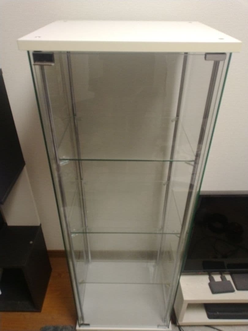 【引取限定】 不二貿易 ガラスコレクションケース 4段 〈値引きあり〉