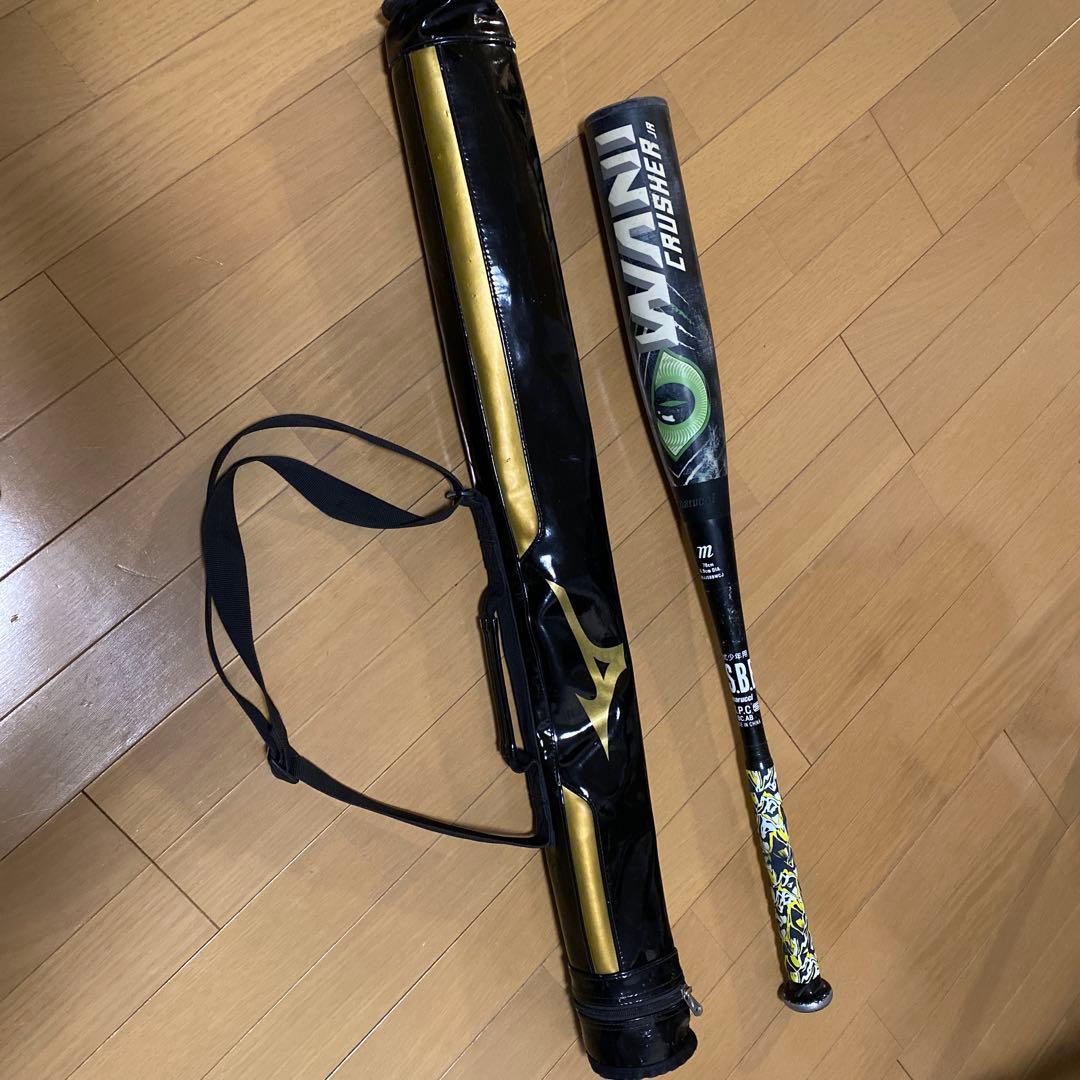 【超美品】78cm ワニクラッシャー　緑ワニ　少年野球　軟式バット　ケース付き