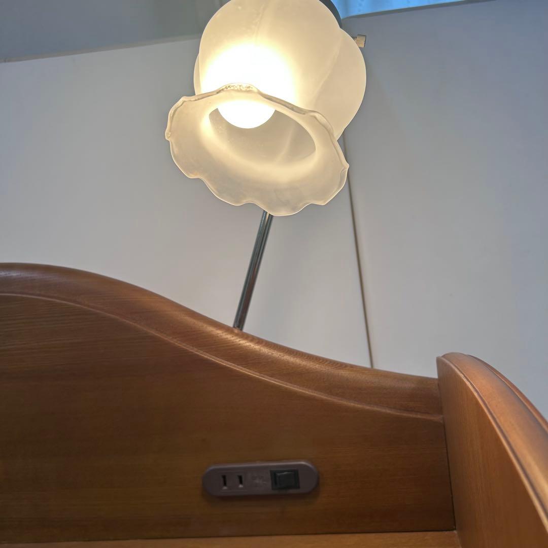 大塚家具　タモ材　デスクドレッサー　天然木　アンティークテーブルランプ　極美品