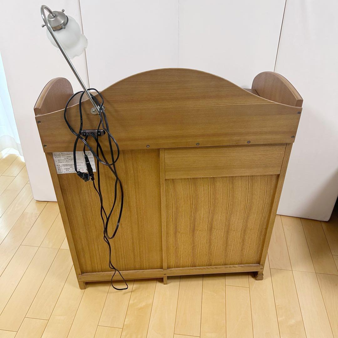 大塚家具　タモ材　デスクドレッサー　天然木　アンティークテーブルランプ　極美品