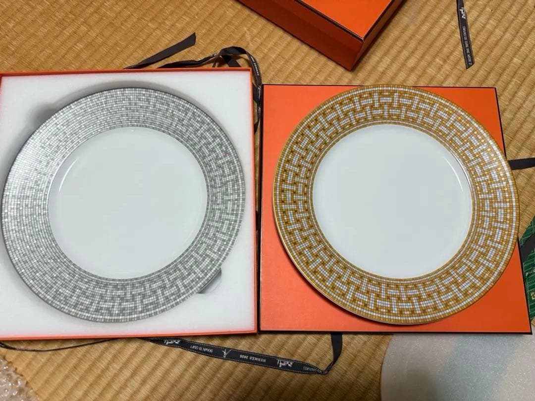 新品エルメスHERMES ディナープレートモザイク 24 セット 2枚