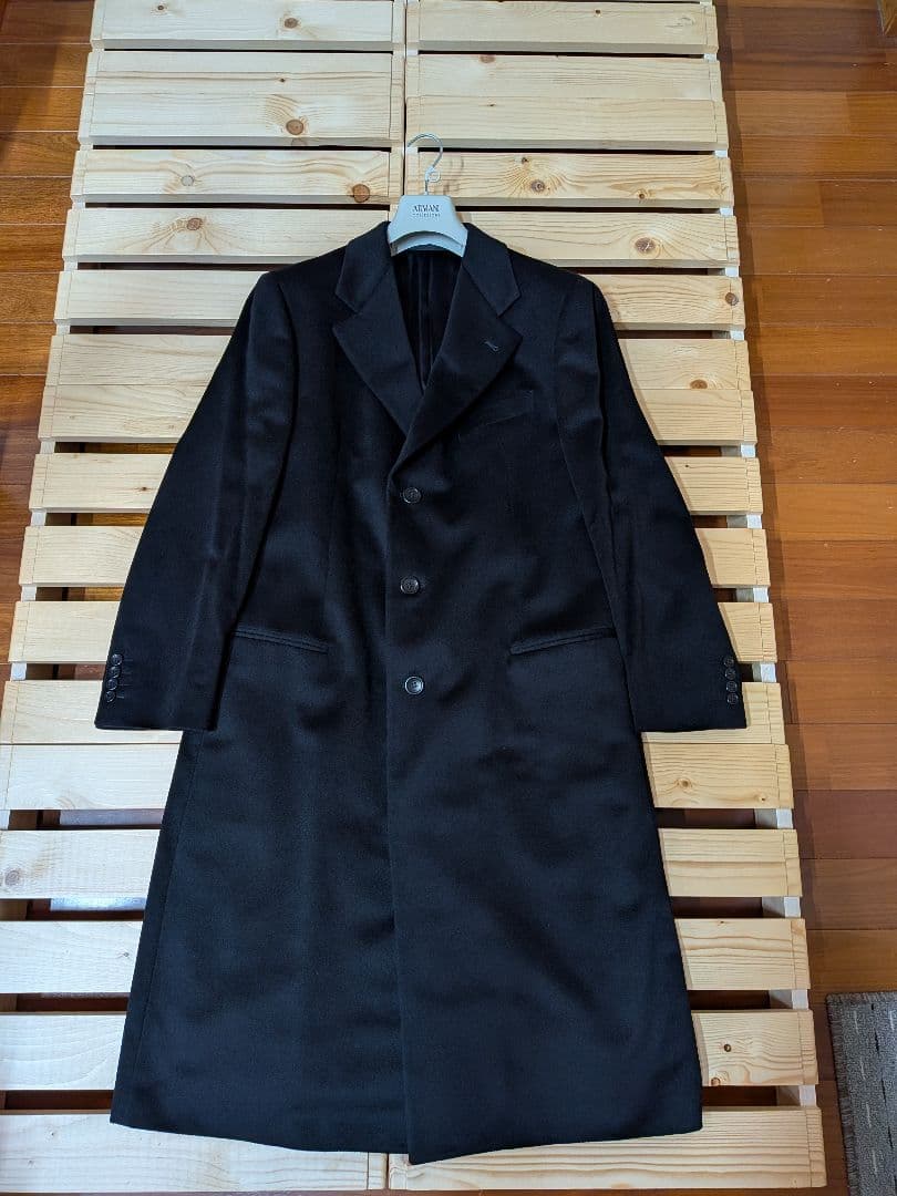 ARMANI ブラック コート　カシミヤ100