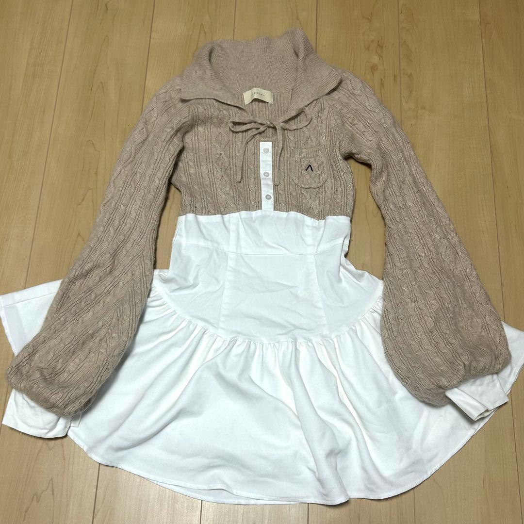 andmarry アンドマリー Tess blouse mini dress