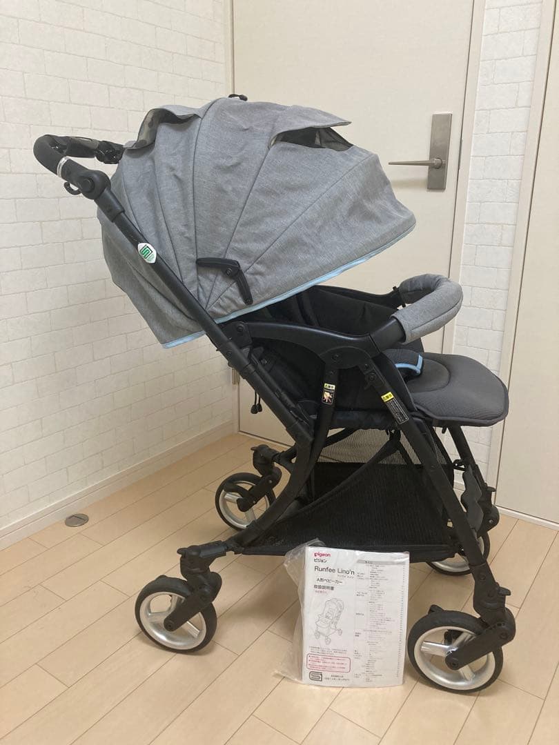 【上美品】ピジョン 最高級ベビーカー ランフィリノン　オート4キャス ハイシート