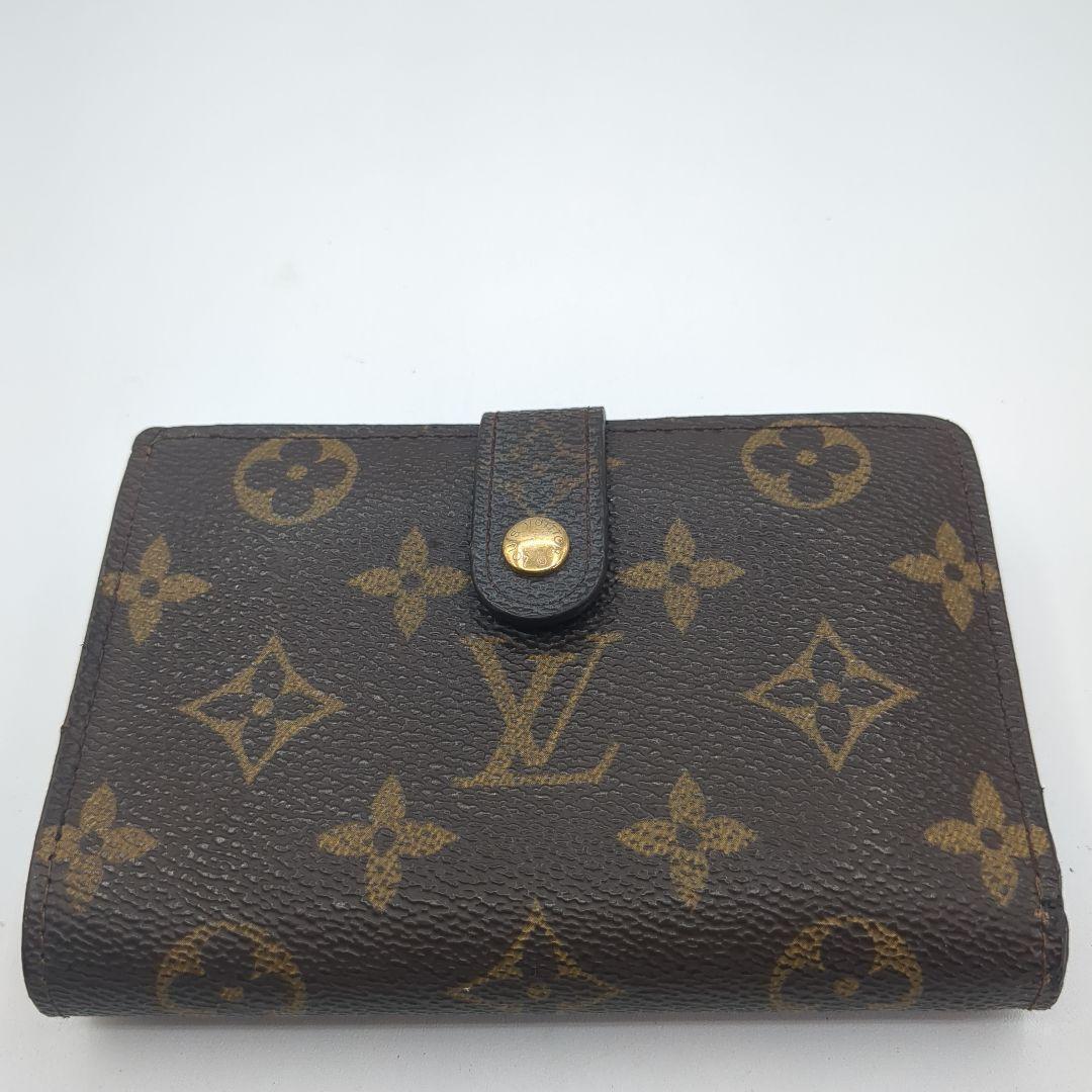 LOUIS VUITTON モノグラム 二つ折り財布 がま口 M61663 茶色