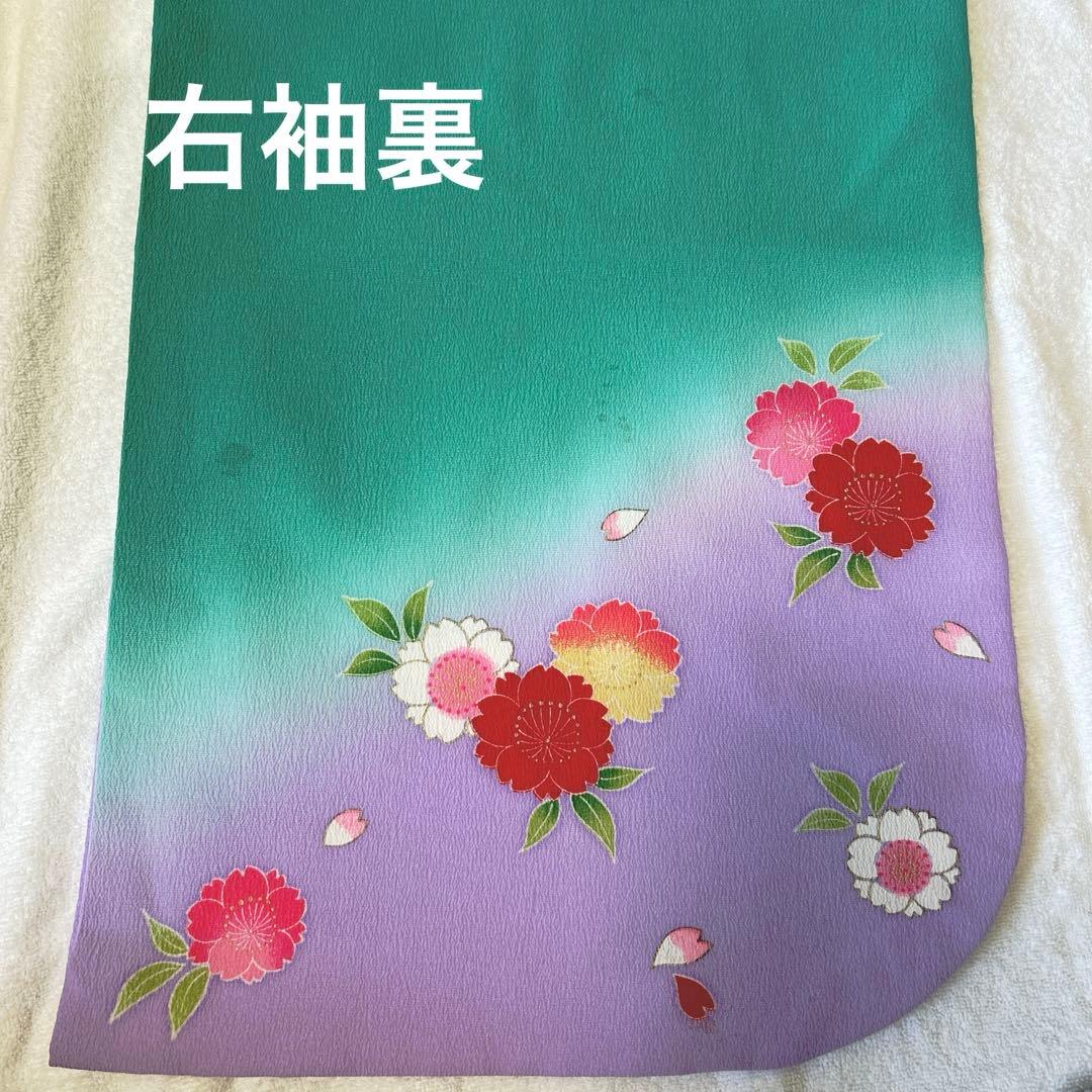 七五三　7歳用　着物、小物セット✴︎ミントグリーン