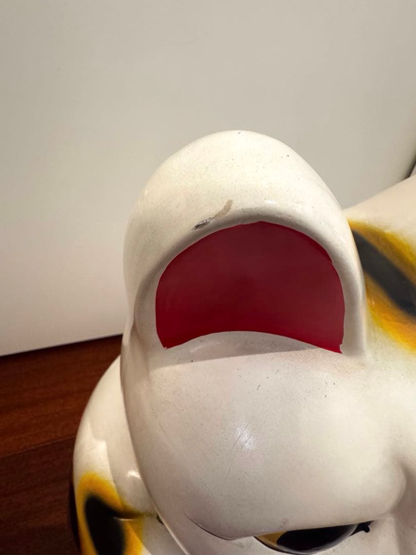 【特大 】招き猫 左手上げ 三毛猫 貯金箱 約43cm レトロ 昭和レトロ