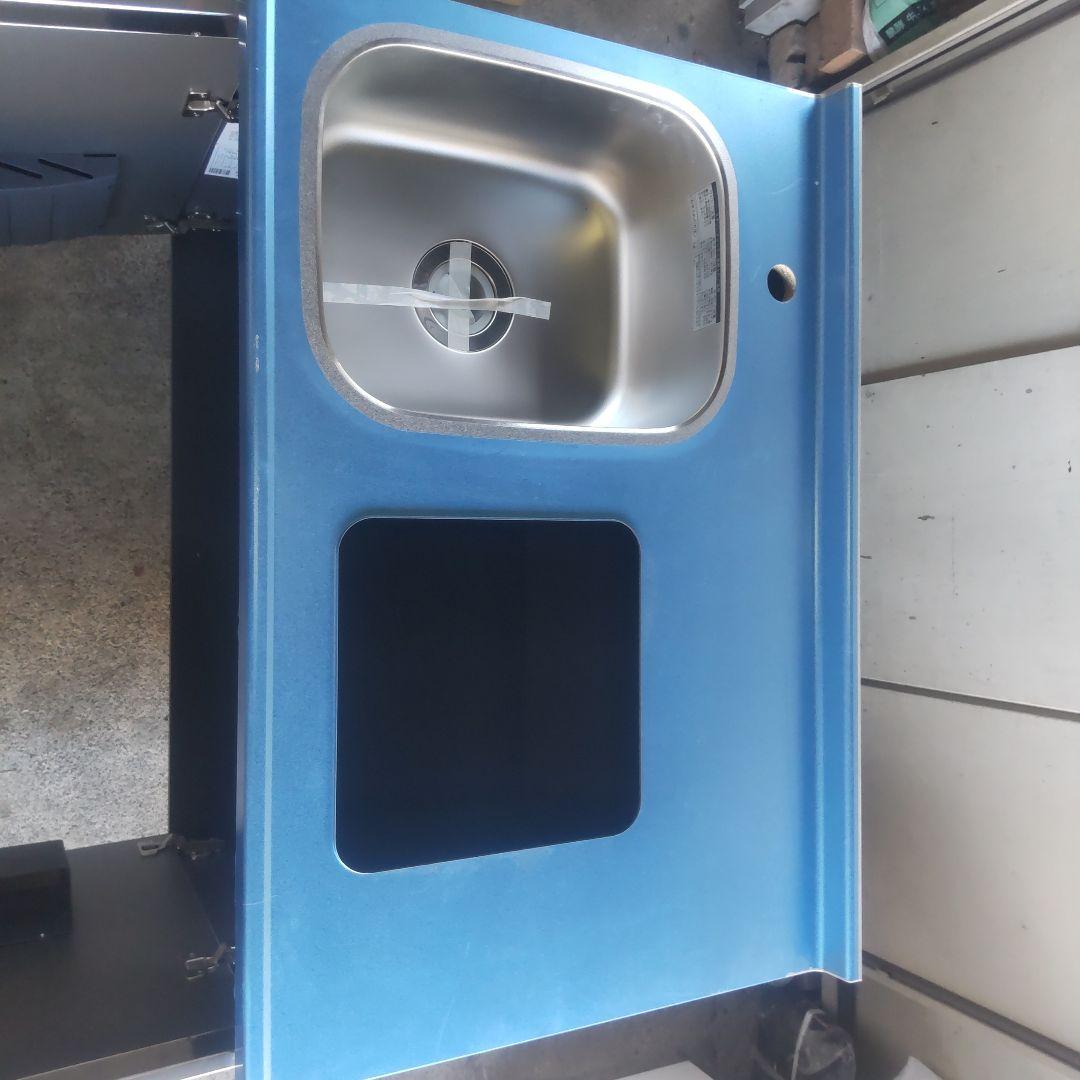 onedo シンク付きキッチンカウンター ホワイト・ブルー