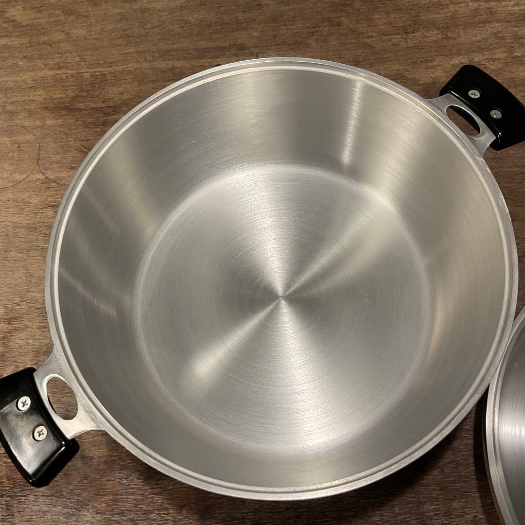 希少 Lサイズ 未使用品！KING 無水鍋 両手鍋 ムスイ 直火専用 ガス 28