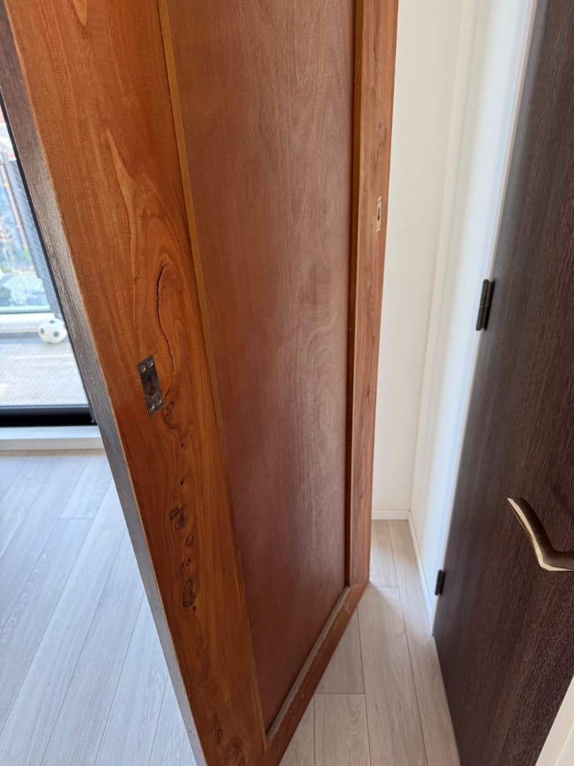 ダークブラウン木製フレーム姿見