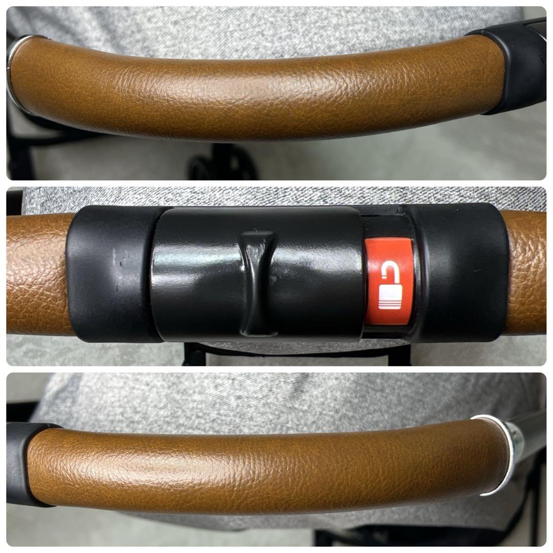 【極美品】アップリカ ラクーナクッション ベビーカー グレー 1ヶ月〜36ヶ月頃